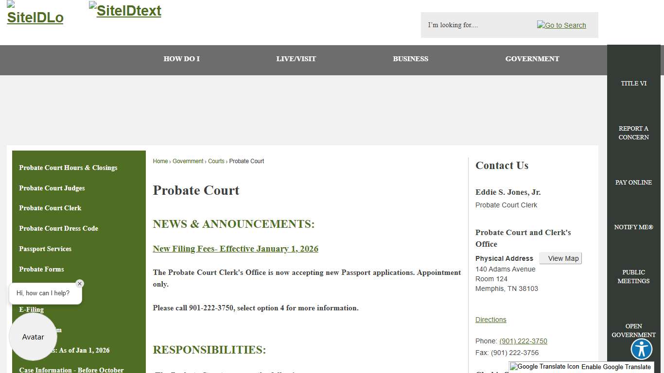 Probate Court | Shelby County, TN - Official Website